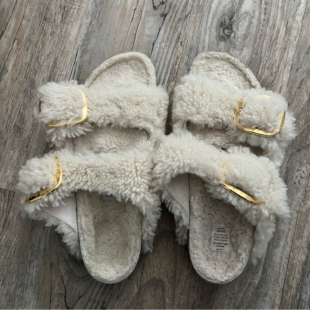Birkenstock Arizona Big Buckle Teddy Sandals 41 - Picture 3 of 7